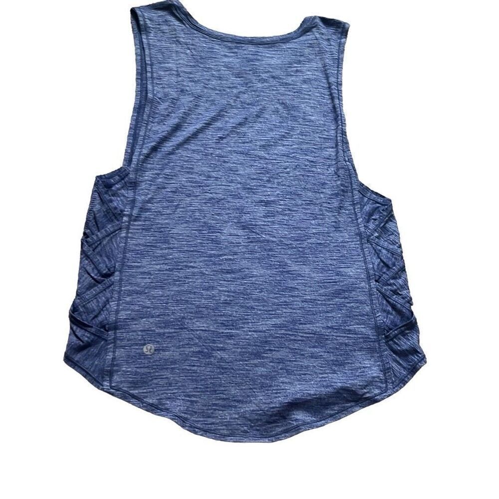 Lululemon 4 Blue Var-City Limited Edition Criss‎ Cross Tank Top Gym Yoga Workout - Picture 3 of 8